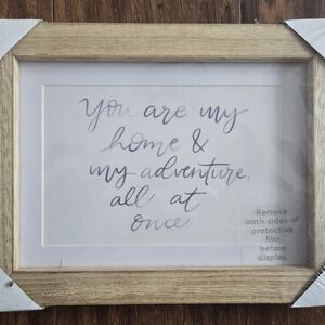 Natural Wood Frame with Romantic Quote